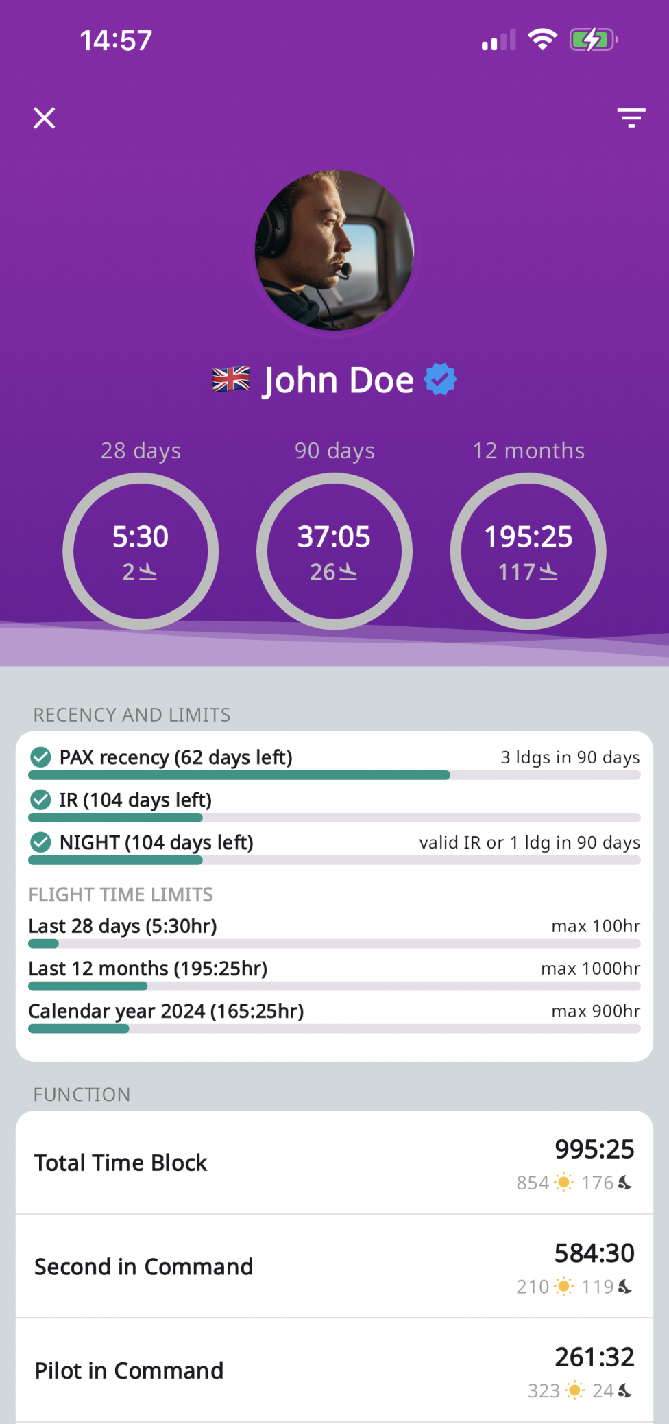 Flight details